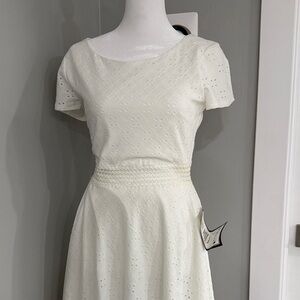 City Studio White Eyelet Dress